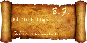 Bőle Filippa névjegykártya